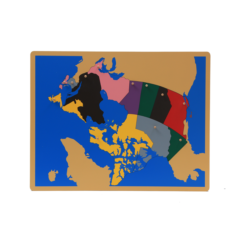 Kids Toys Canada - Holzkarte Puzzle von Kanada Montessori Geographie