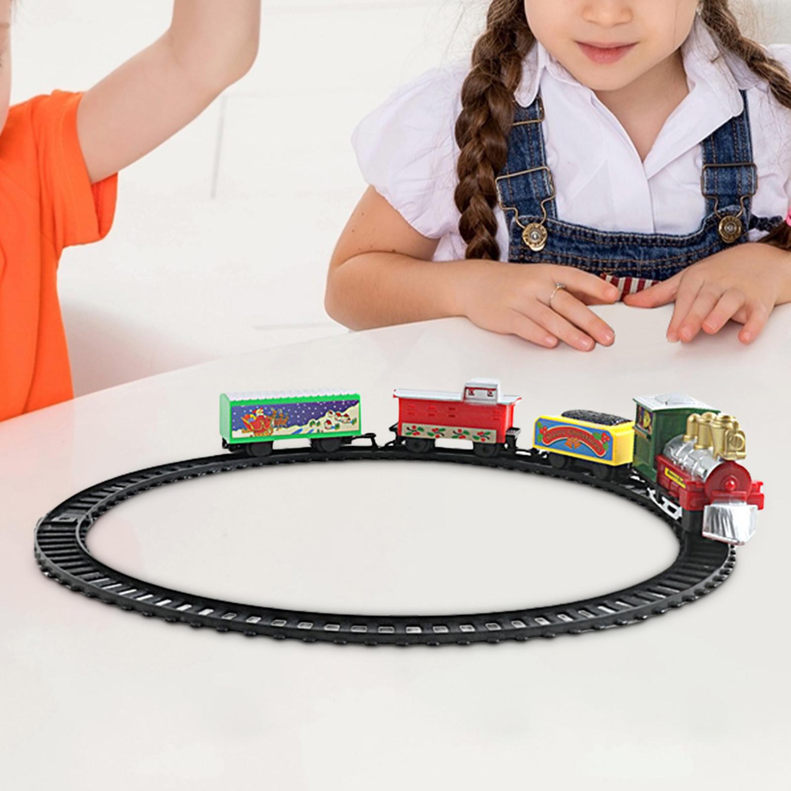 Toy Train Track Set - Weihnachtszug-Set mit Gleis, kleine Kindertreinen, Weihnachtsspielzeug,