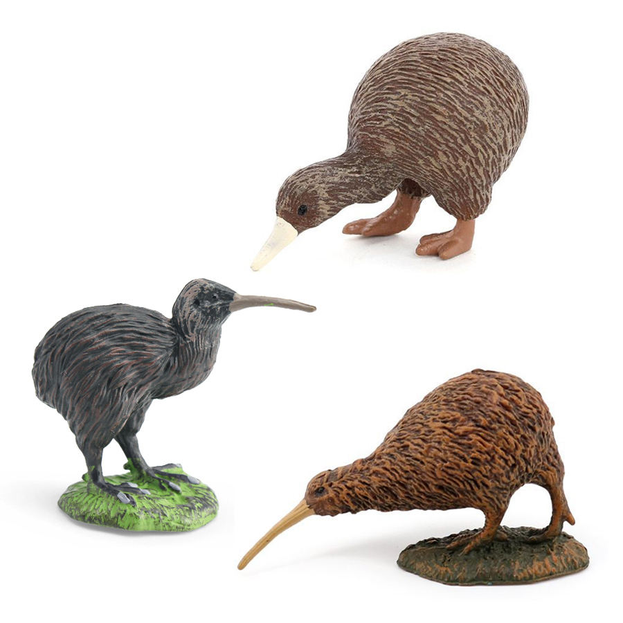 Kids Toys New Zealand - Realistische Kiwi-Vogel-Tiermodellfiguren, Spielzeug, Neuseeland, fluglose Vogelfigur,