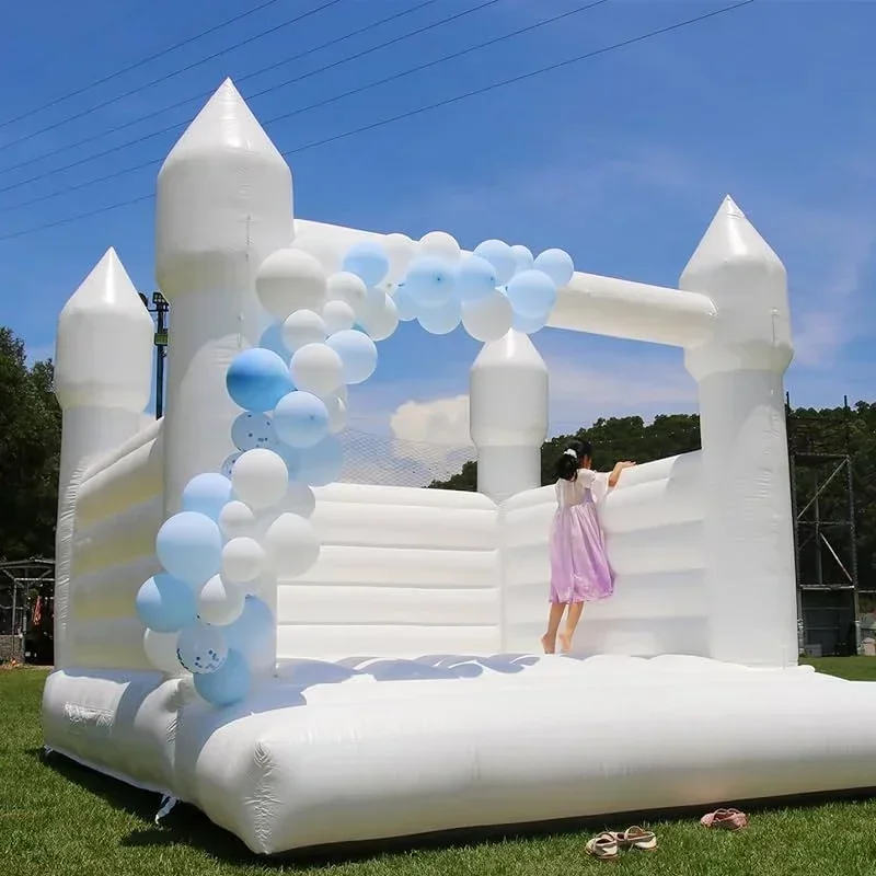 Kids Toys Rental - 3M/4M Weiß/Schwarz Aufblasbare Burg Hüpfburg Springen