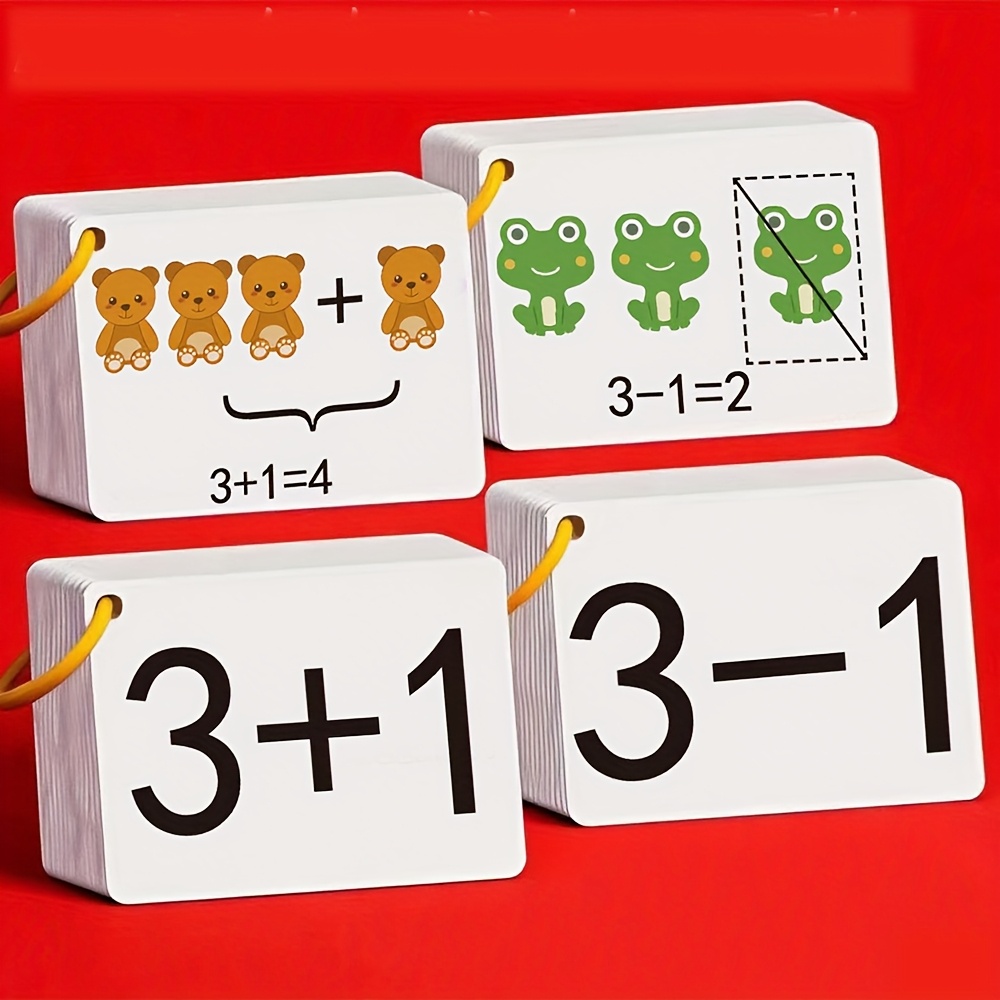 Educational Flash Card - 132 Karten mit Addition- und Subtraktionsaufgaben,