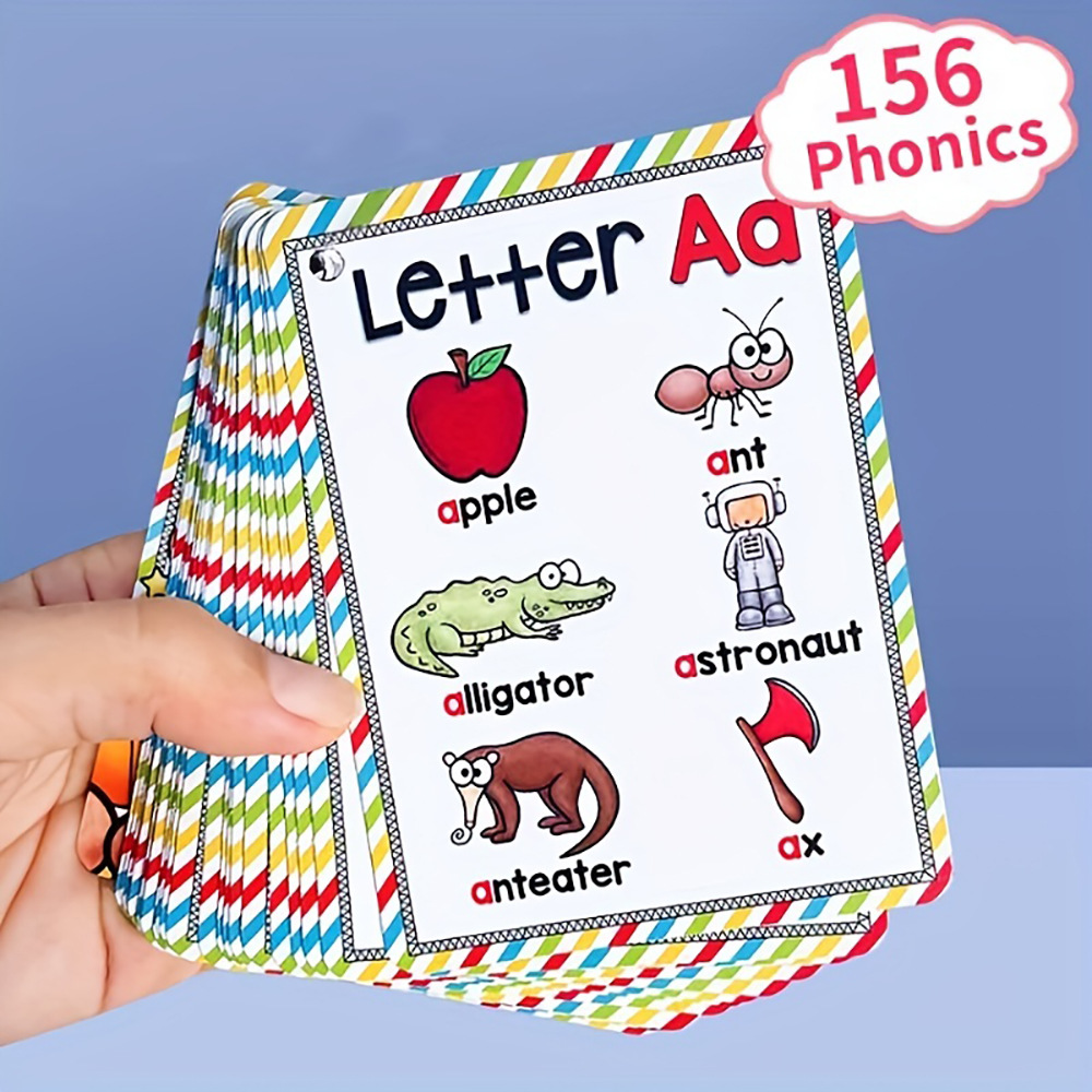 Educational Flash Card - Bview Art Englisch 26-Buchstaben-Alphabet Phonics Pocket
