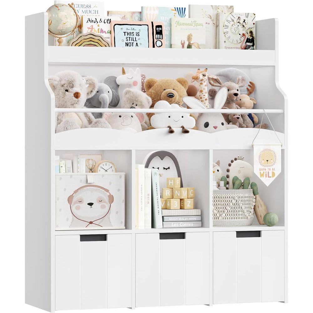 Kids Toys Kids Toys - Kinderspielzeug-Aufbewahrungsorganizer mit Bücherregal, Multifunktionales Bücherregal mit