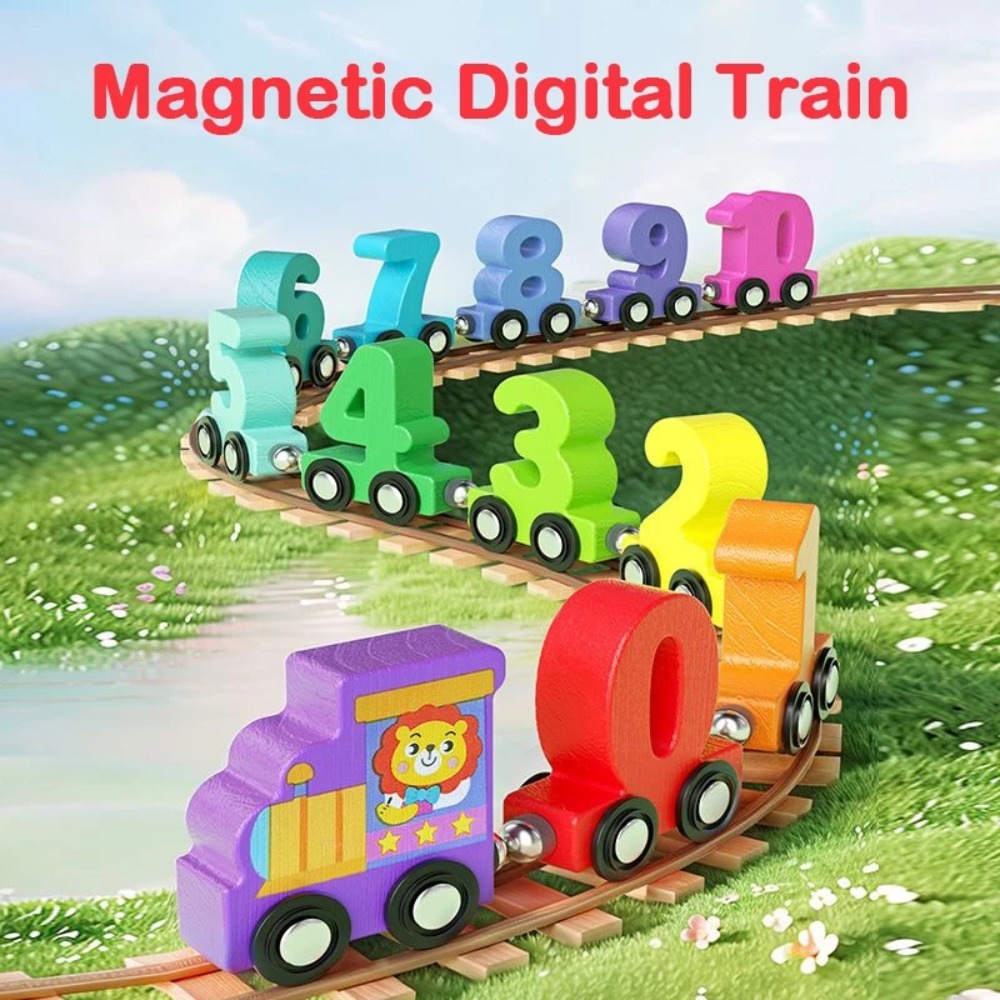 Toy Train Track Set - 1 Set 0-10 Nummerierte Digitale Eisenbahn-Spielzeuge
