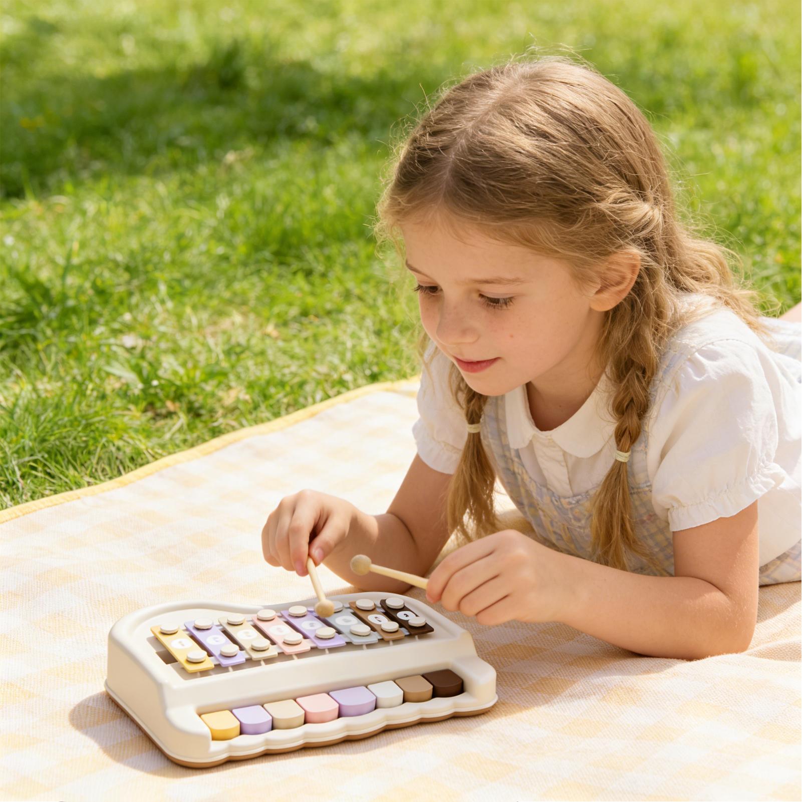 Kids Toys Xylophone - Klavier-Xylophon für Kinder, tragbares Musikinstrument, Tastatur,