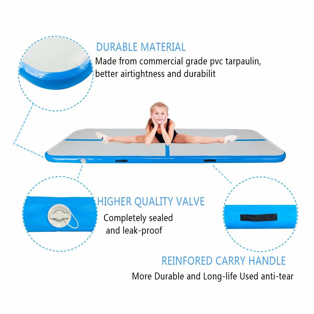 Kids Yoga Toys - 4M aufblasbare Airtrack-Yogamatte, PVC-Gymnastikmatte, DWF-Luftboden für