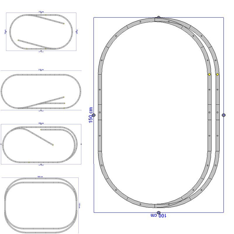 Toy Train Track Set - PIKO HO Gleisset im Maßstab 1:87,
