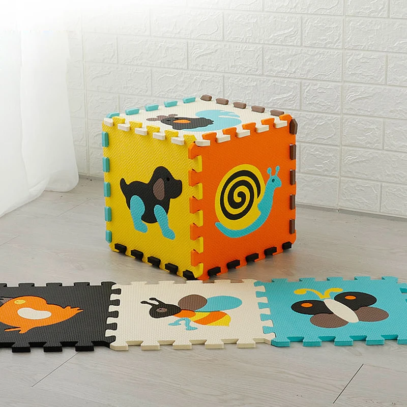 Kids Yoga Toys - Tiermuster Baby-Spielmatte Puzzle-Spielzeug für Kinder EVA-Schaum