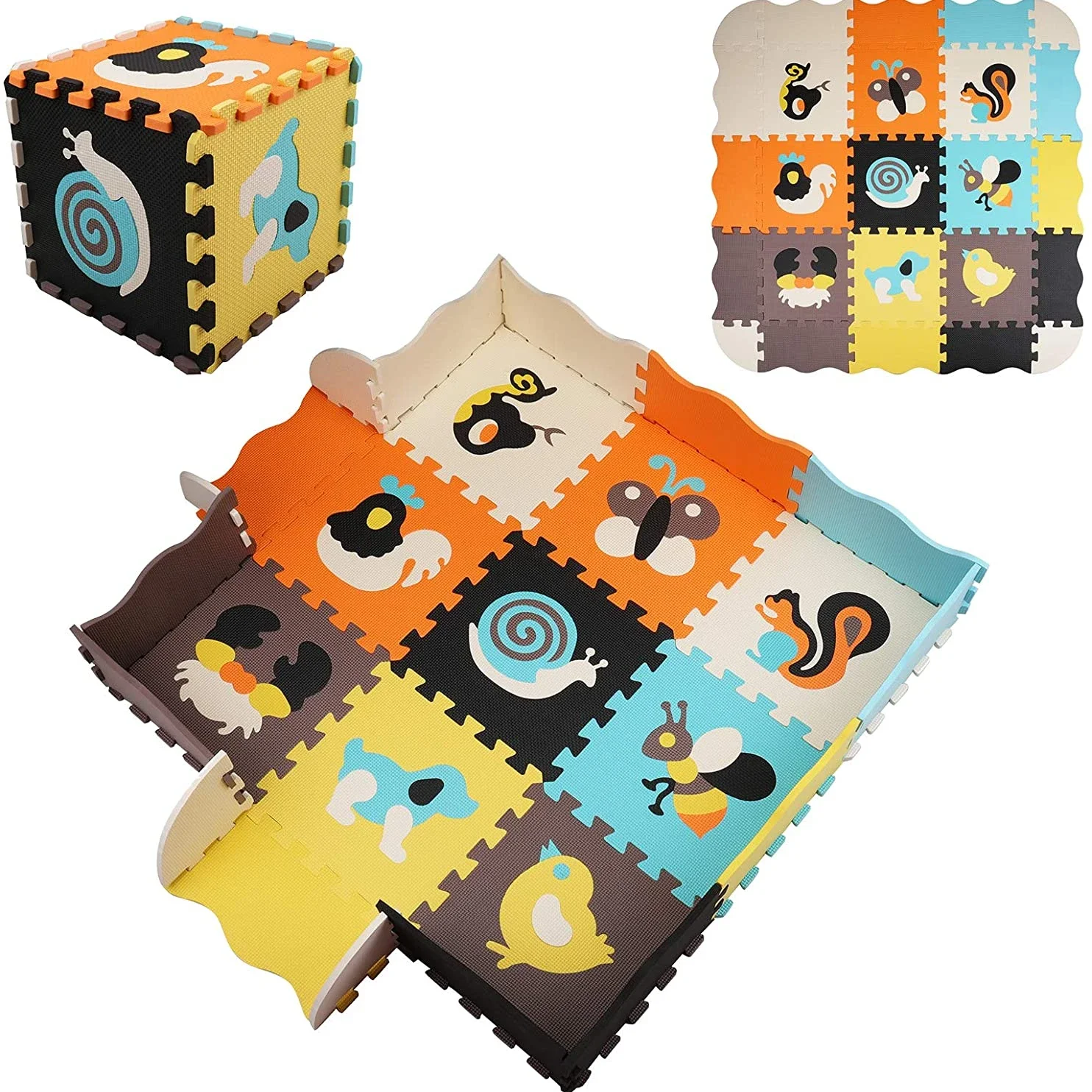Kids Yoga Toys - Tier Muster Baby Spielen Matte Puzzle