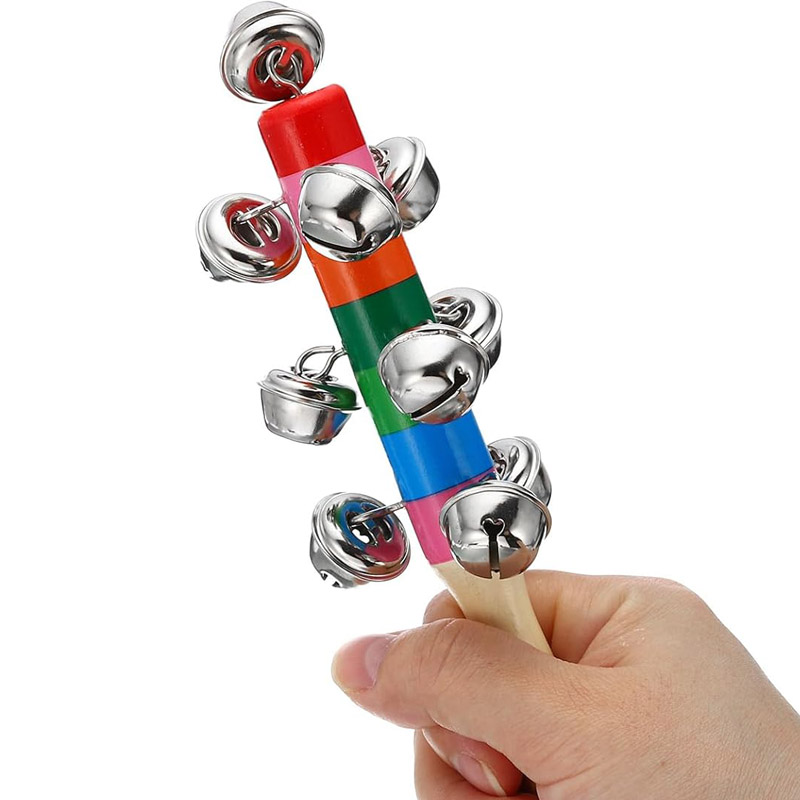 5PCS Holz Jingle Hand Glocken  – Kids Toys Xylophone Bewertung und Preis