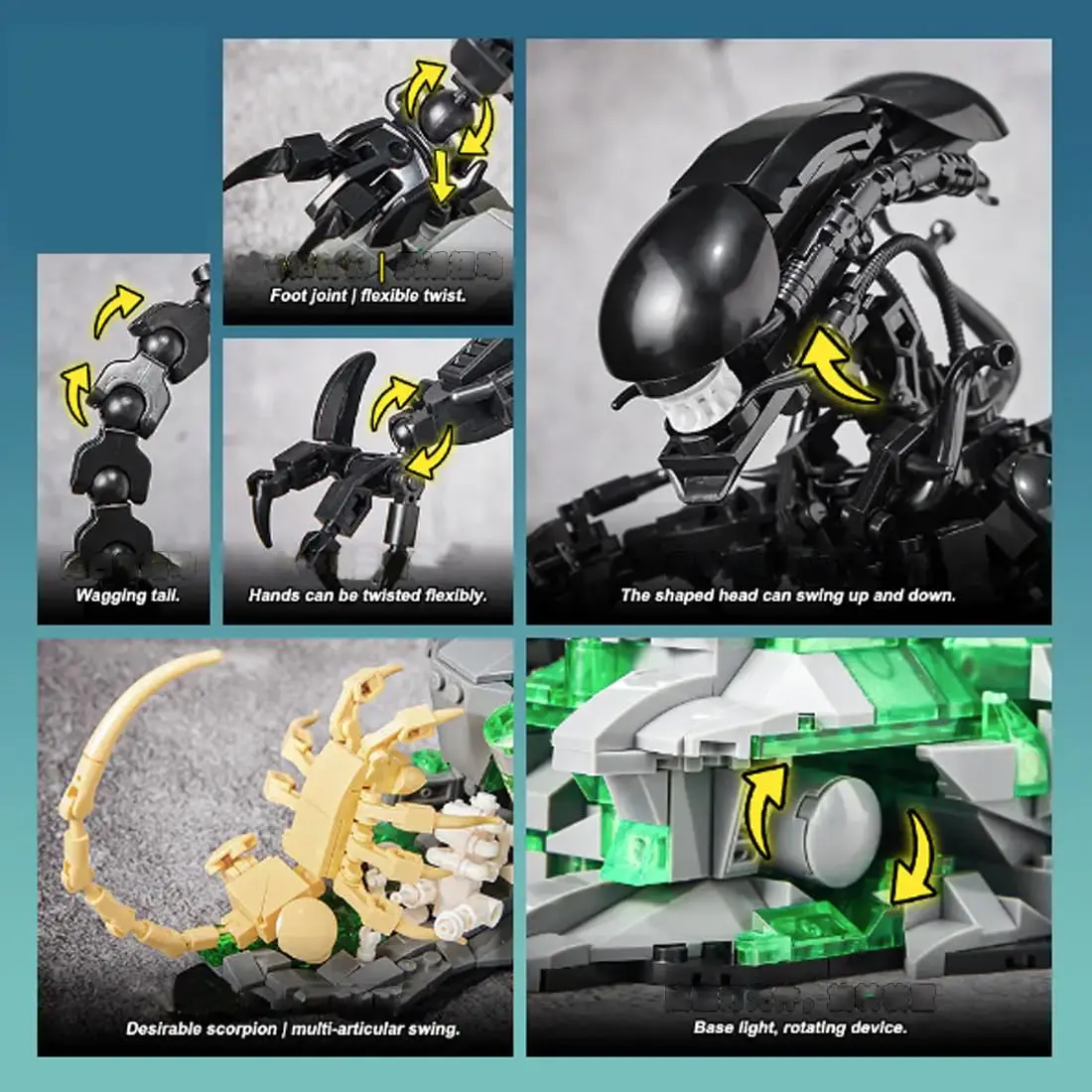 MOC 7048 Alien Monsters Bauste – Xenomorph Kids Toys Bewertung und Preis