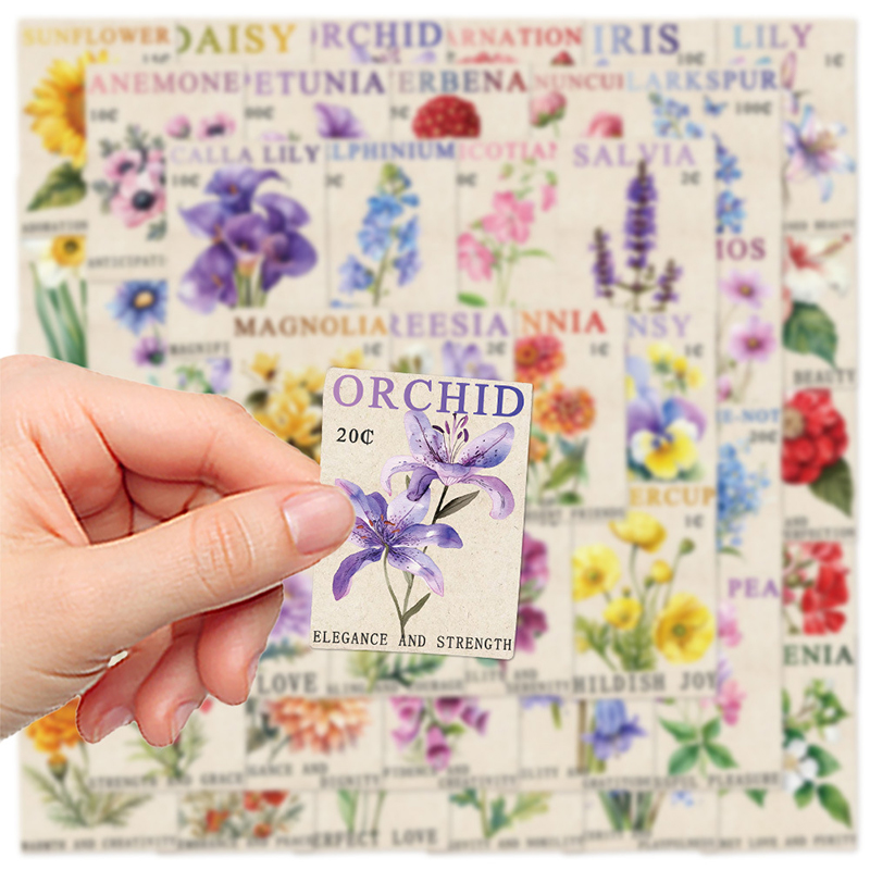 50PCS Vintage Blume Briefmarke – Kids Toys Vintage Bewertung und Preis