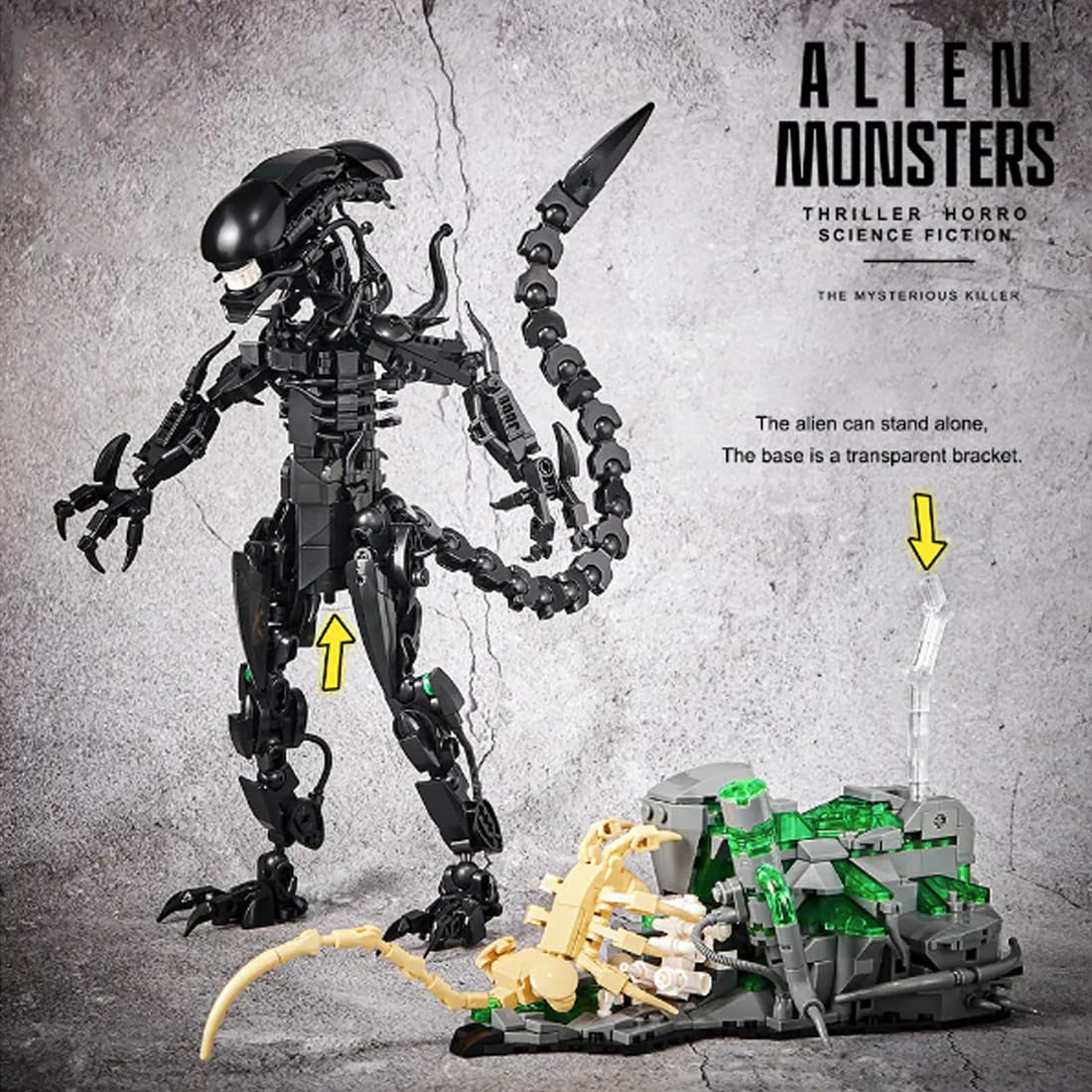 958PCS Alien Monsters Baustein – Xenomorph Kids Toys Bewertung und Preis
