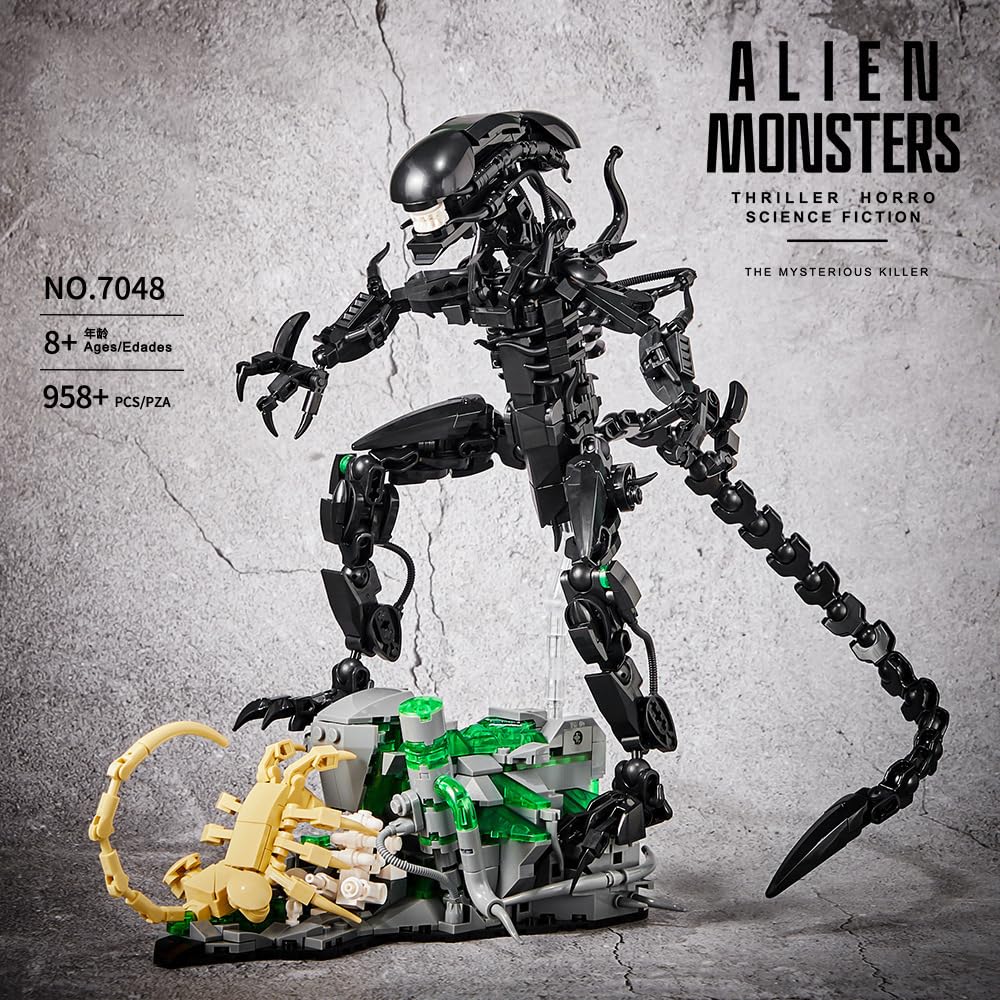 958PCS Alien Monsters Baustein – Xenomorph Kids Toys Bewertung und Preis