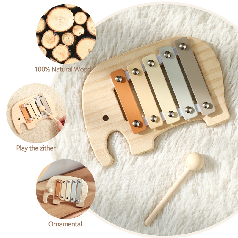 Montessori Holz 5-Töne Mehrfar – Kids Toys Xylophone Bewertung und Preis