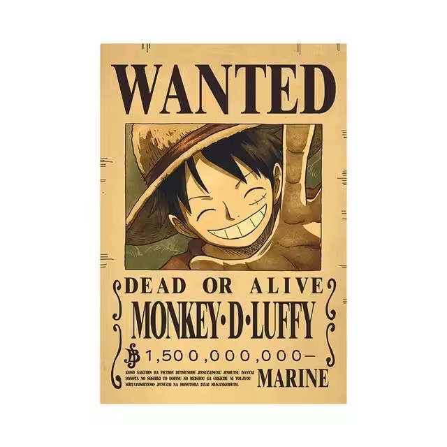 Anime One Piece Wanted-Plakate – Kids Toys Vintage Bewertung und Preis