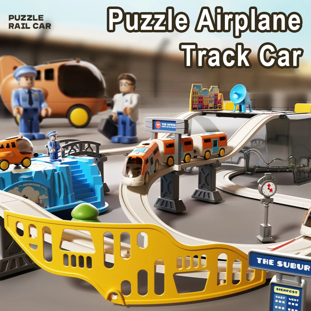 Flughafen-Themen-Eisenbahnset  – Toy Train Track Set Bewertung und Preis