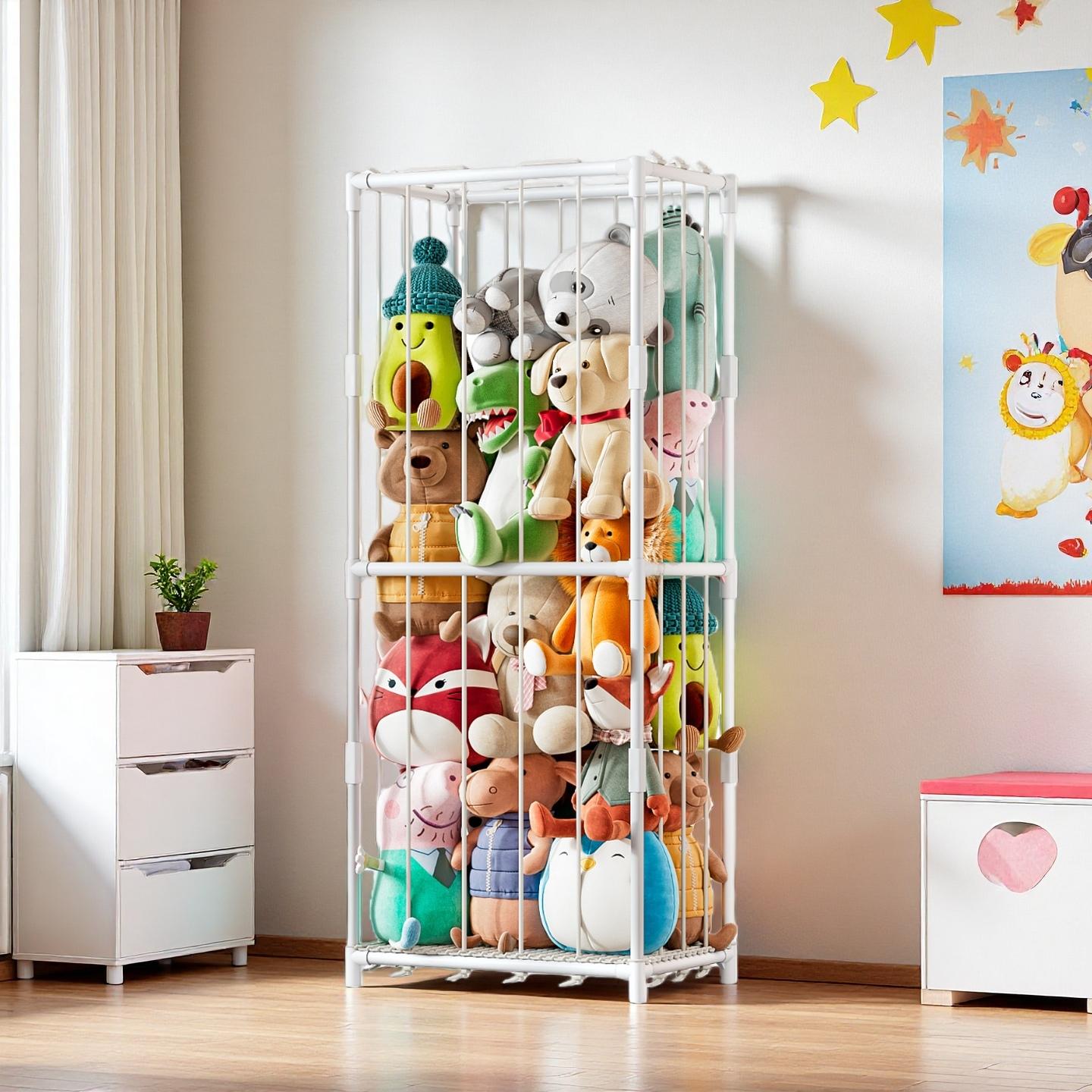 Vertikaler Stofftier-Aufbewahr – Kids Toys Kids Toys Bewertung und Preis