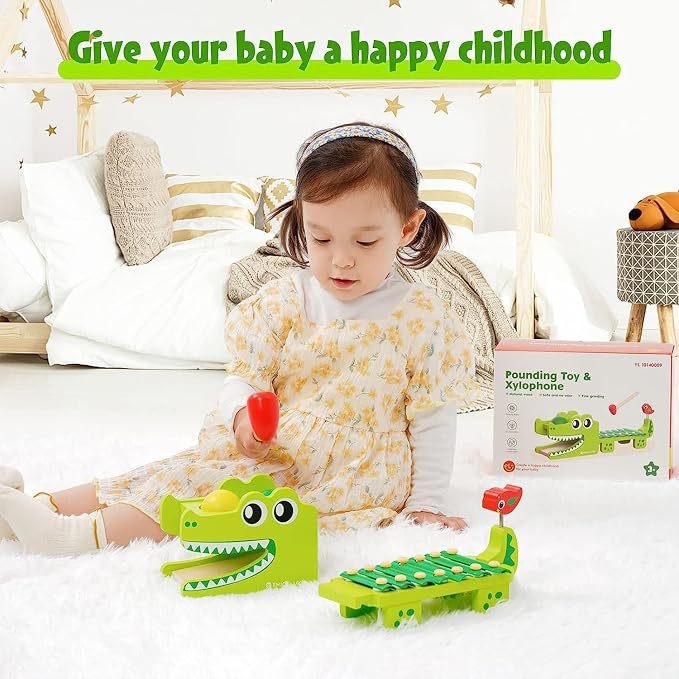 Montessori Holz-Krokodil-Xylop – Kids Toys Xylophone Bewertung und Preis