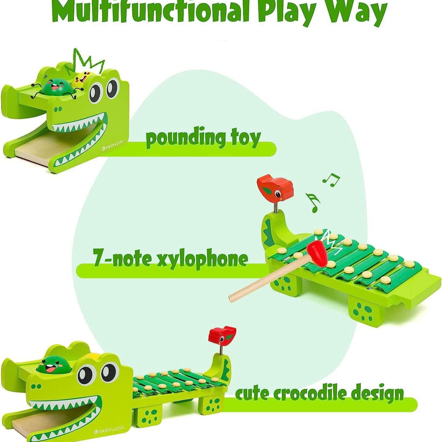 Montessori Holz-Krokodil-Xylop – Kids Toys Xylophone Bewertung und Preis