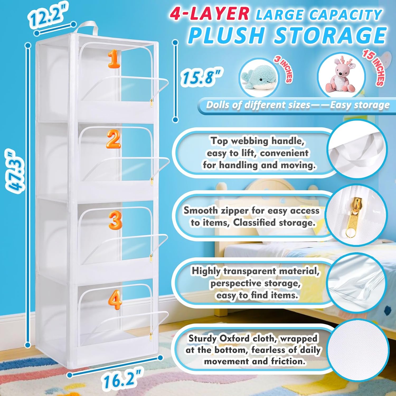 4-stöckiger Transparenter Reiß – Kids Toys Kids Toys Bewertung und Preis